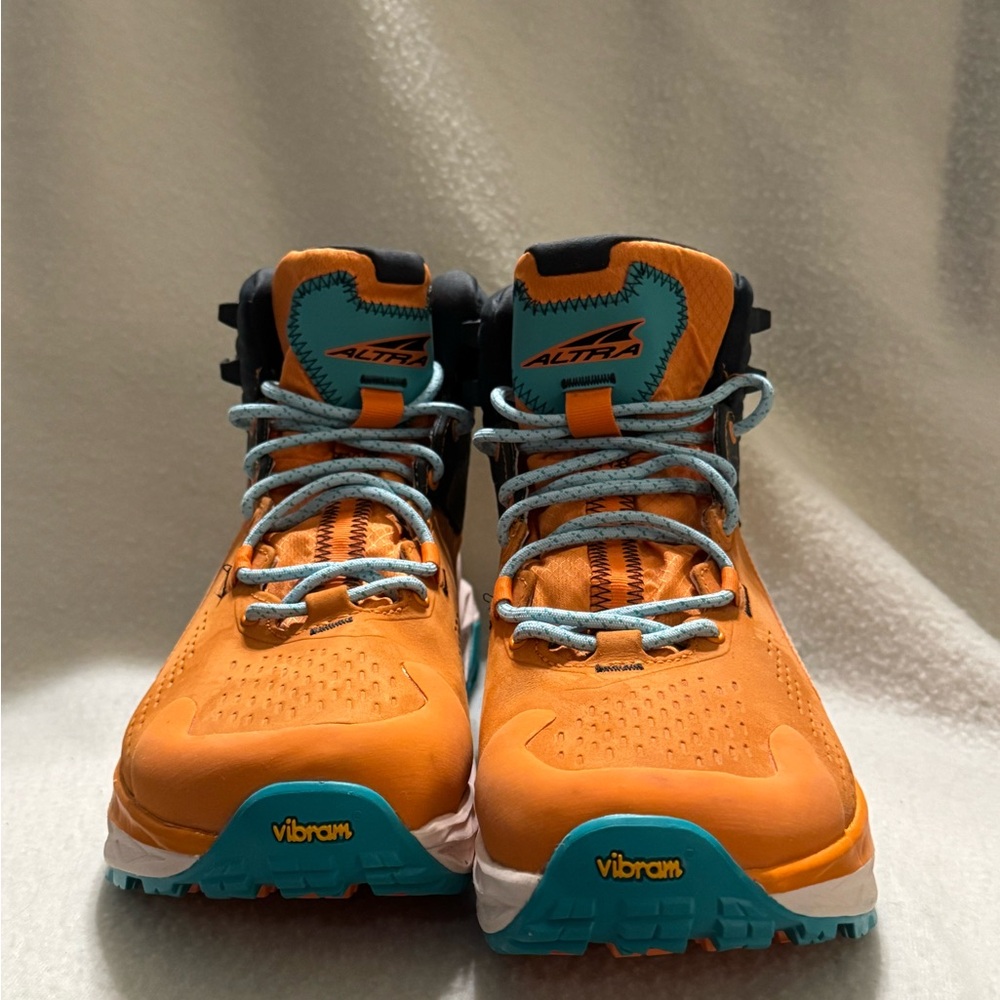 Altra Vibrant Orange and Teal Trail Shoes